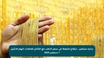 بداية سبتمبر.. ارتفاع ملحوظ في سعر الذهب مع افتتاح تعاملات اليوم الإثنين 1 سبتمبر 2025